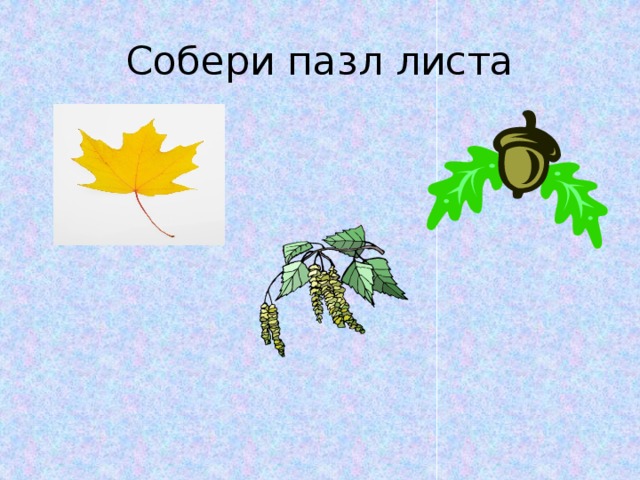 Собери пазл листа 