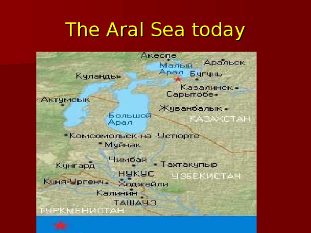 The Aral Sea today 