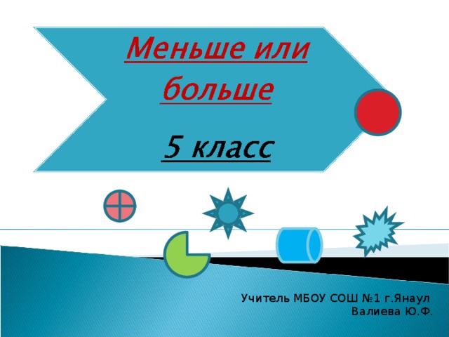 У читель МБОУ СОШ №1 г.Янаул Валиева Ю.Ф. 