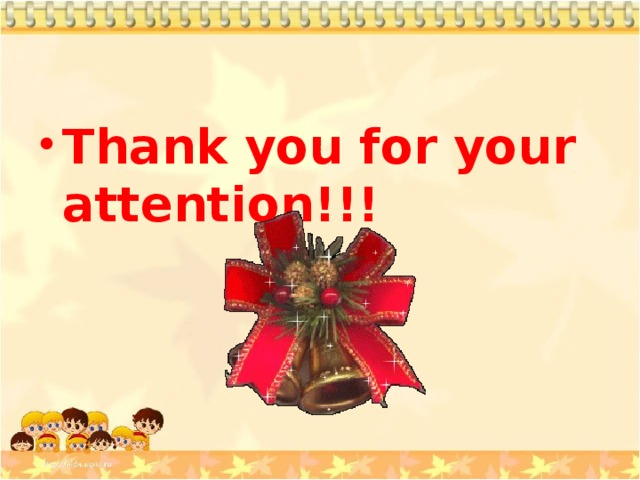 Thank you for your attention!!! 