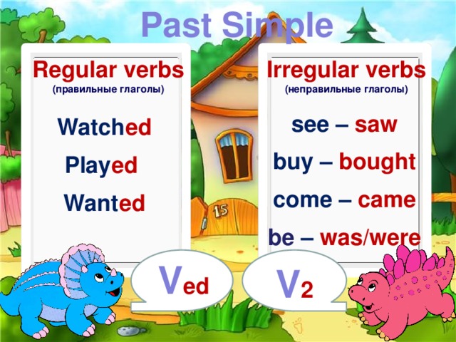 Past simple regular verbs презентация 5 класс