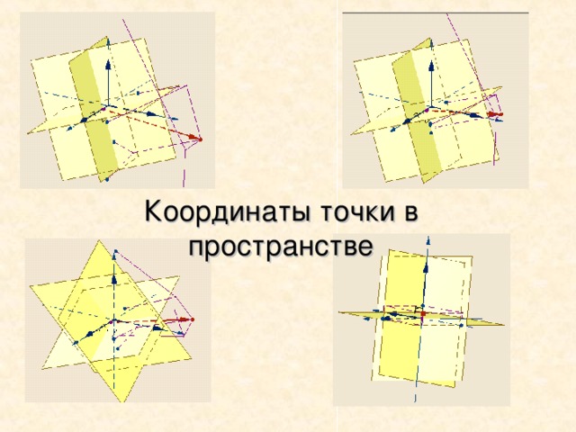 Координаты точки в пространстве 