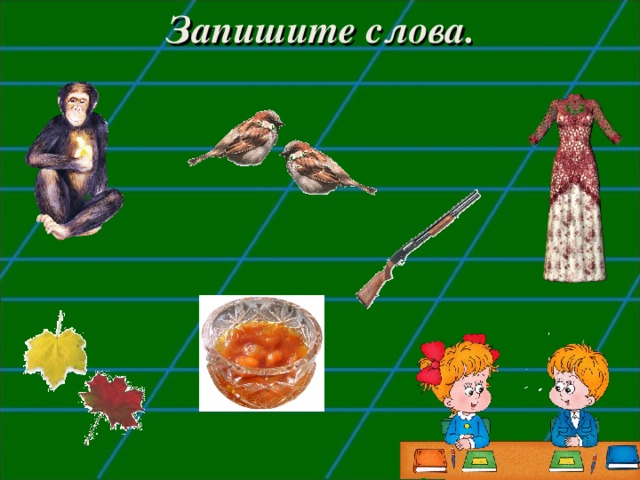 Запишите слова. 