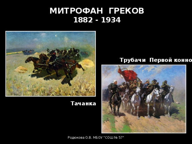 МИТРОФАН ГРЕКОВ  1882 - 1934    Трубачи Первой конной Тачанка Родюкова О.В. МБОУ 