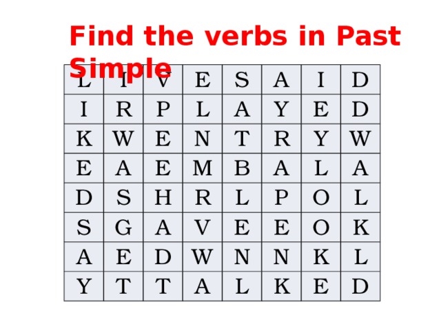 Irregular verbs 