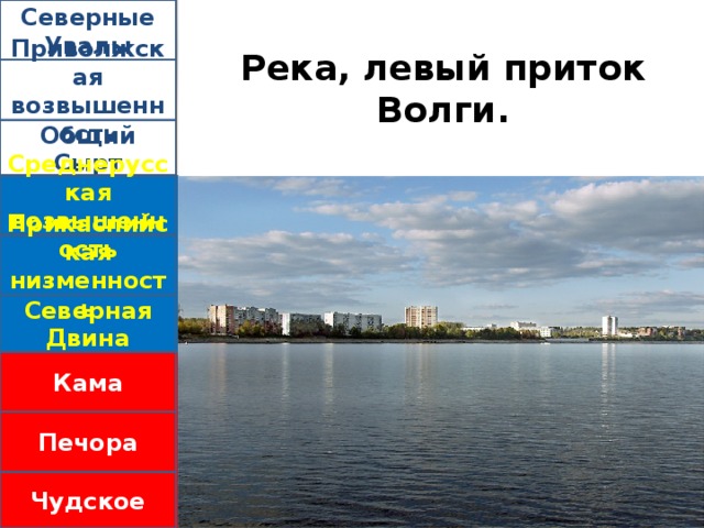 Левый приток волги