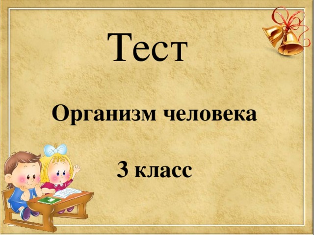 Тест организм человека 3