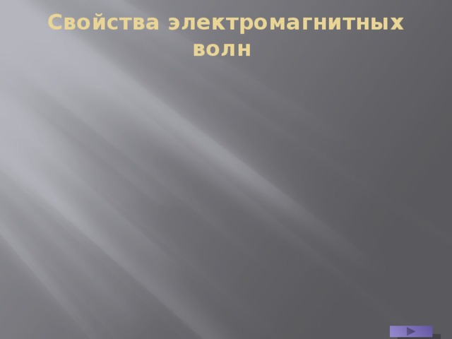 Свойства электромагнитных волн 