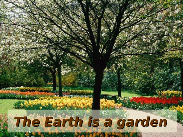 The Earth is a garden  