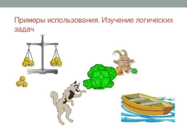Примеры использования. Изучение логических задач 