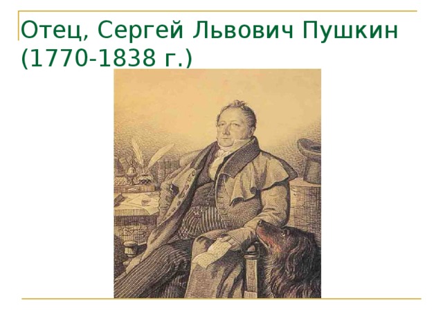 Отец, Сергей Львович Пушкин (1770-1838 г.) 