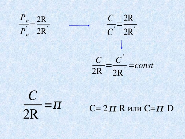 С= 2 R или С= D С= 2 R или С= D  
