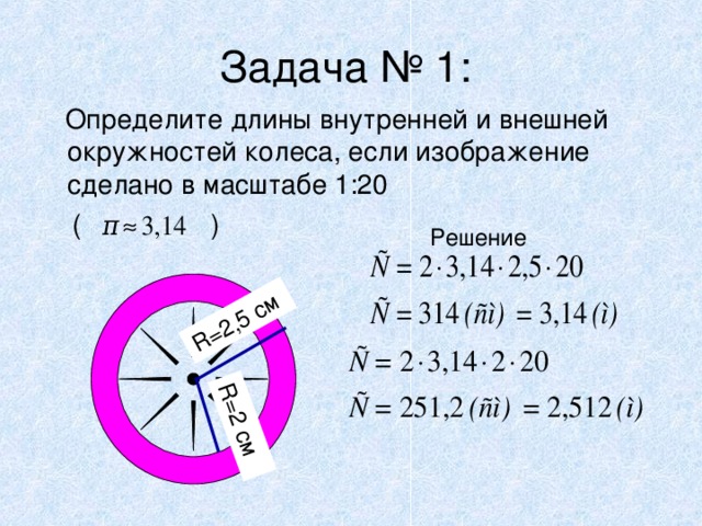 Длина окружности равна 50