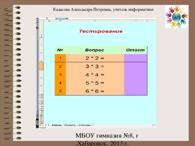 Казакова Александра Петровна, учитель информатики 