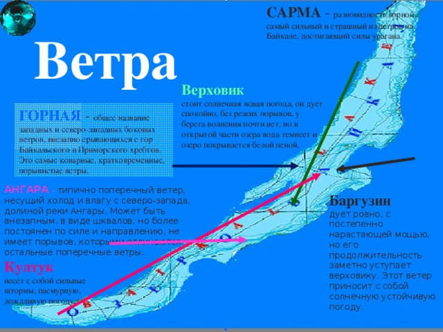 На каком озере дует ветер баргузин а ладога б каспий в неро г байкал