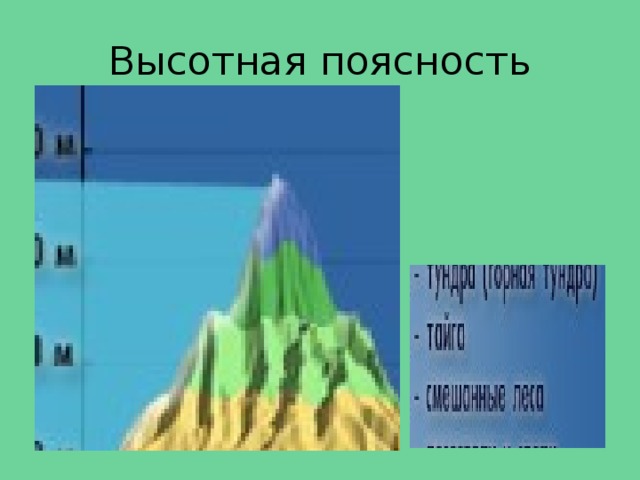 Рисунки высотной поясности