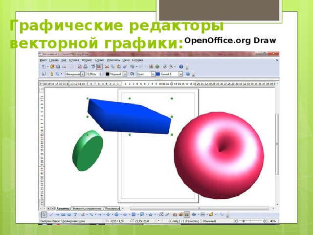 Графические редакторы векторной графики: OpenOffice.org Draw 