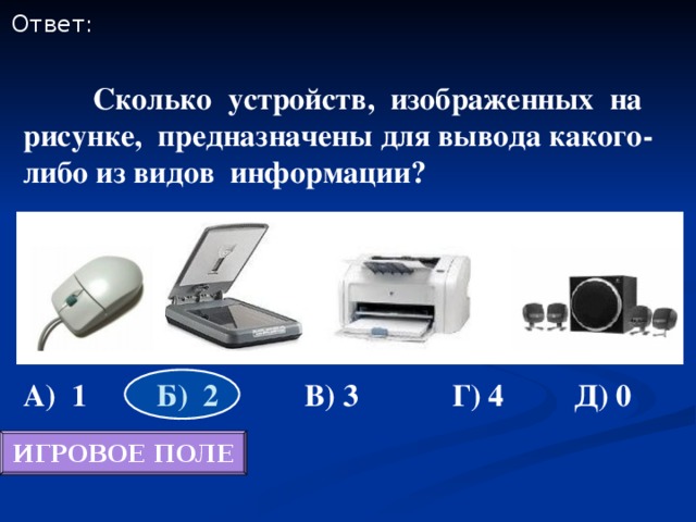 Какие из перечисленных устройств используются для ввода изображений в компьютер 1 принтер