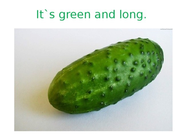 It`s green and long.     