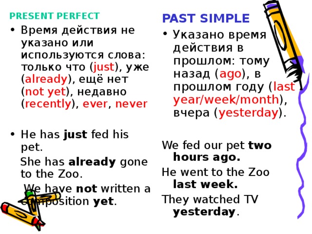 Present perfect 5 класс упражнения