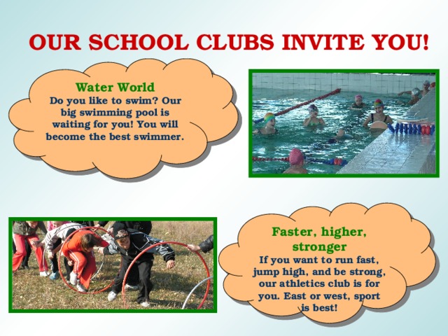 School clubs and activities. School Clubs. School Clubs примеры.