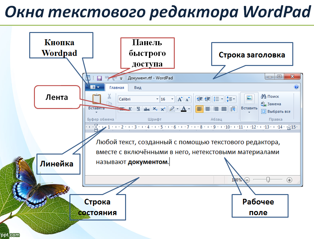 Создаваемой создать топик. Редактирование документов в текстовом редакторе Microsoft Word. Текстовой процессор ворд пад. Текстовый редактор wordpad. Окно текстового редактора wordpad.