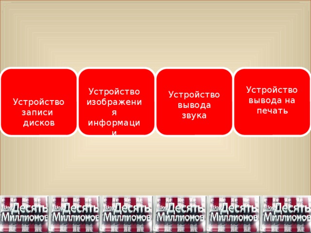 Устройство вывода на печать Устройство изображения информации Устройство вывода звука Устройство записи дисков 