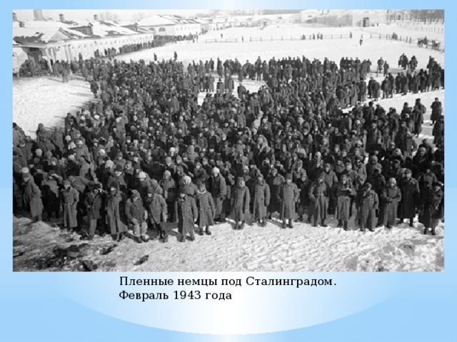 Пленные немцы под Сталинградом. Февраль 1943 года 