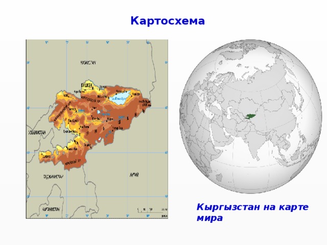 Карта мир в кыргызстане