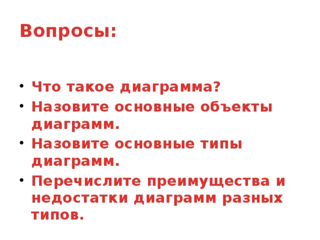 Преимущества и недостатки диаграмм разных типов