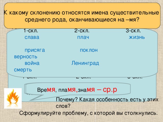 Время какое склонение