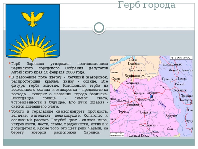 Проект мой город заринск