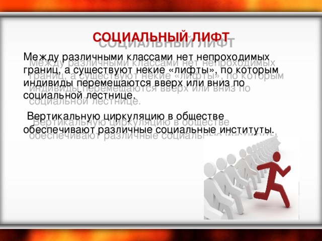 Все кроме одного иллюстрируют тему социальный лифт перед вами четыре изображения