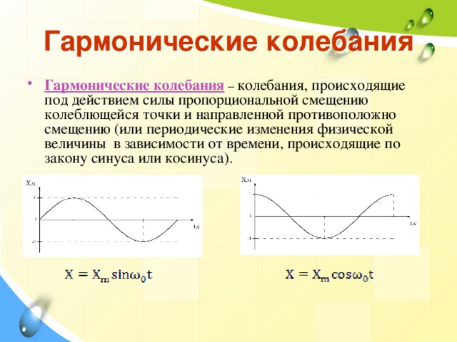 1 гармонические колебания