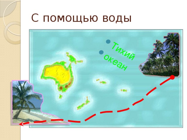 Тихий океан С помощью воды 