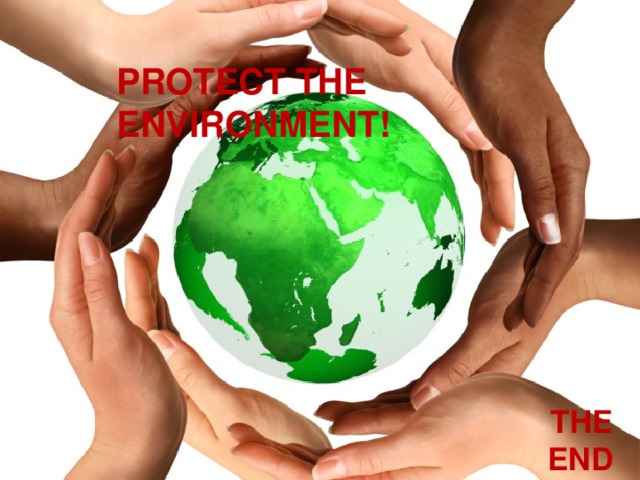 PROTECT THE ENVIRONMENT!  THE  END 