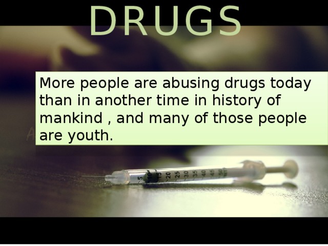 текст о вреде наркотиков на английскому