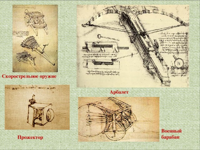 Арбалет леонардо да винчи чертежи