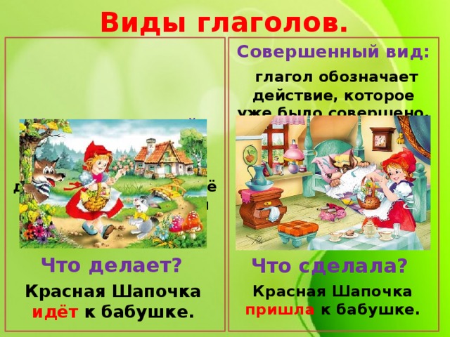 Презентация "Сведения о глаголе"