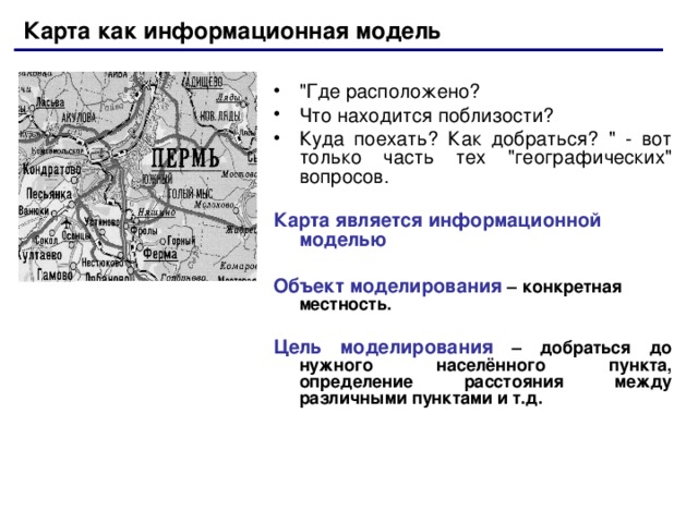 Карта как информационная модель 