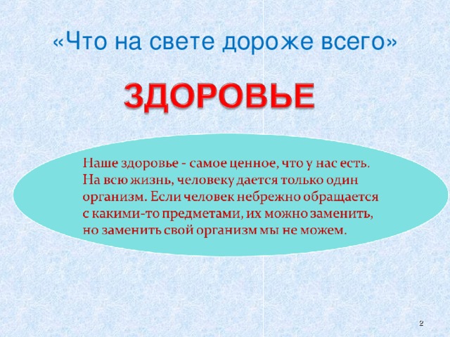 «Что на свете дороже всего»  