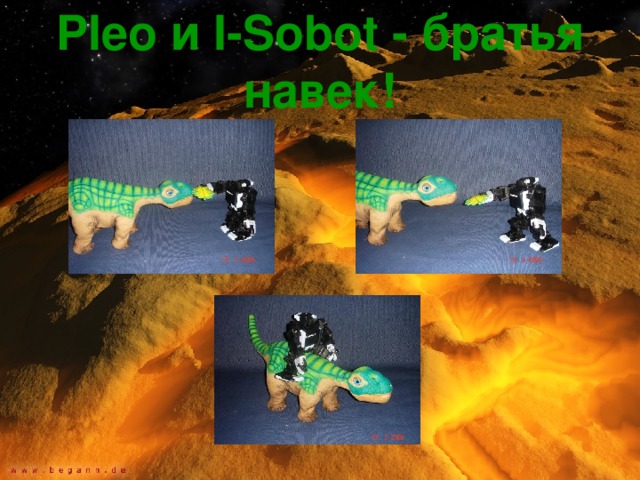 Pleo и I-Sobot - братья навек! 