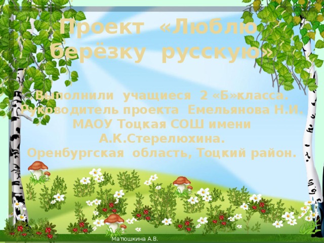 Люблю березу русскую презентация