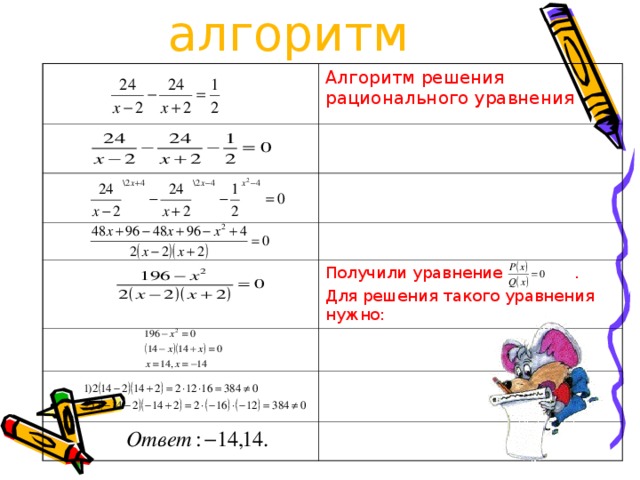 Алгоритм решения линейного уравнения ax b 0 ворд