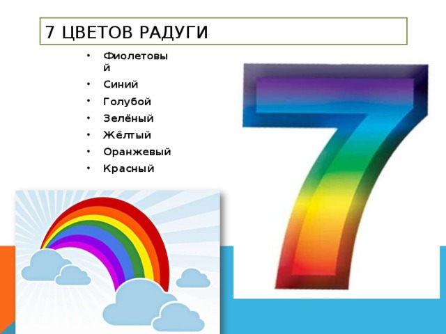 7 цветов. Семь цветов радуги. Цифра 7 Радуга. Цифра 7 цвет радуги. Цифра семь ассоциации.