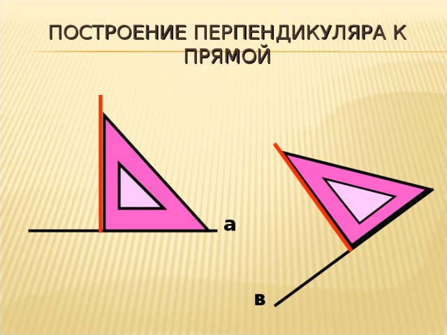 ПОСТРОЕНИЕ ПЕРПЕНДИКУЛЯРА К ПРЯМОЙ а в 