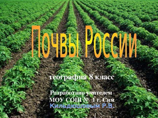   география 8 класс   Разработано учителем МОУ СОШ № 1 г. Сим 