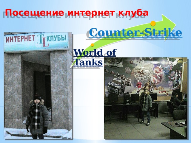 Посещение интернет клуба Counter-Strike World of Tanks 