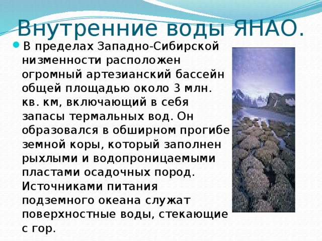 Западная сибирь внутренние воды