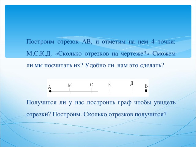 Сколько отрезков на чертеже